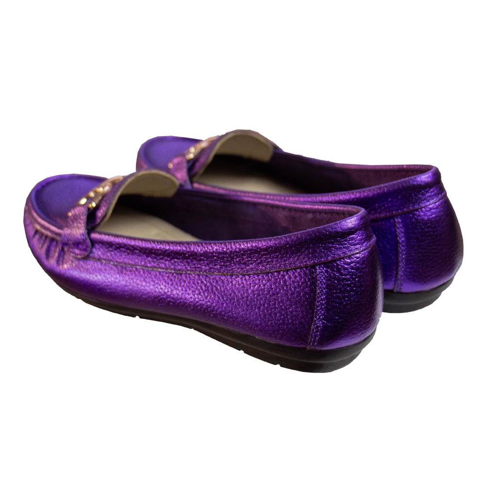 MOCASIN CHATO DOLCE FOLIA MORADO