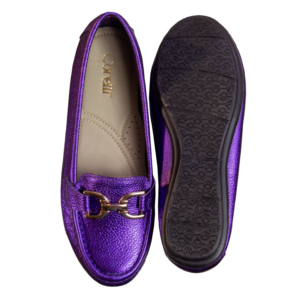 MOCASIN CHATO DOLCE FOLIA MORADO