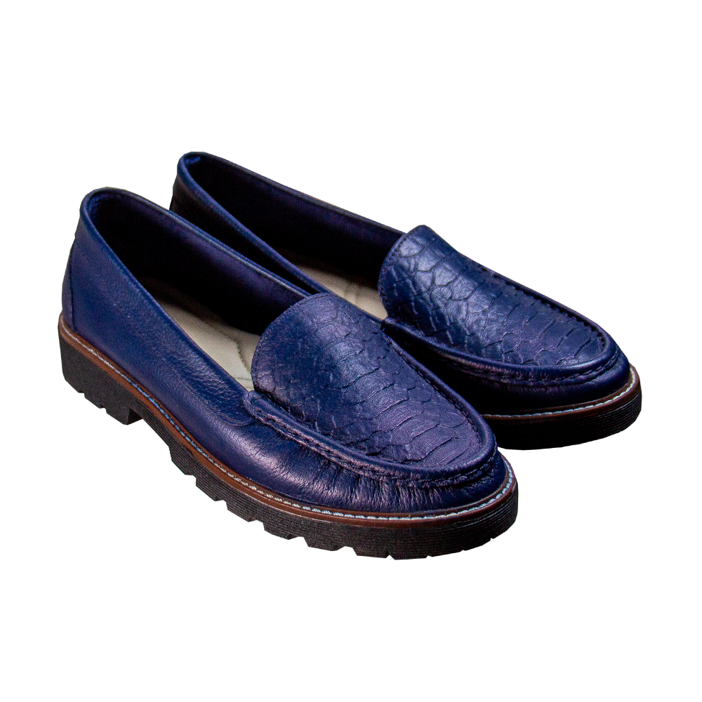 MOCASIN PLATAFORMA ESTER AZUL