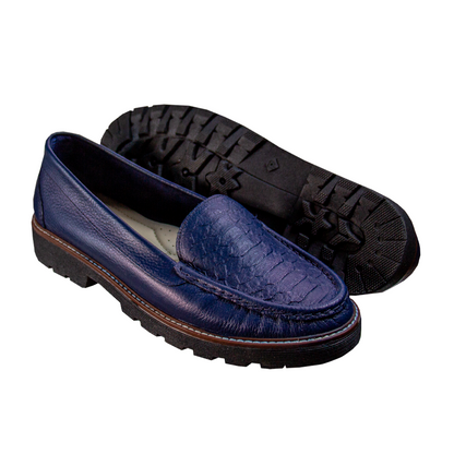 MOCASIN PLATAFORMA ESTER AZUL