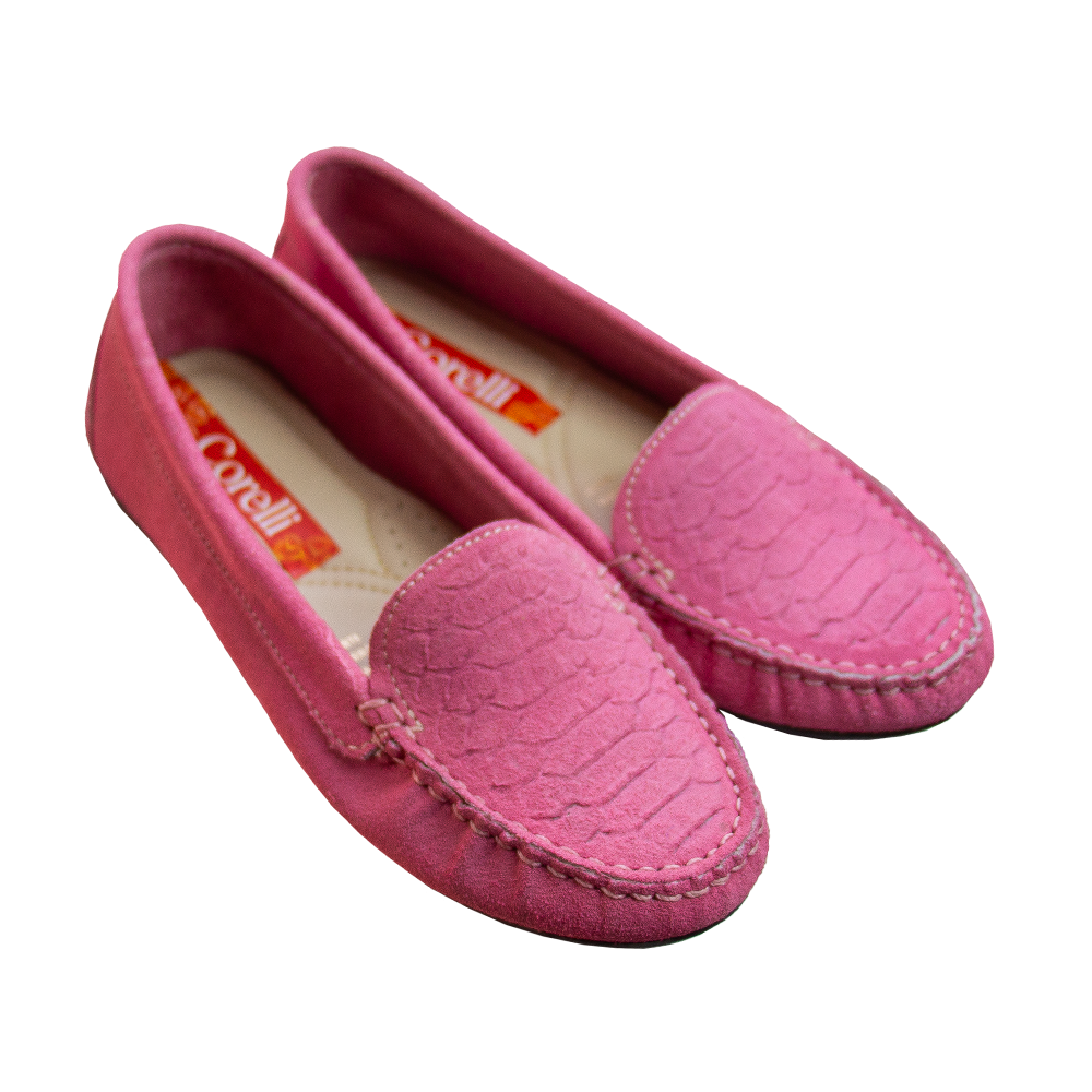 MOCASIN ESTER II GAMUZA ROSADO - VALE ARCO NEGRO