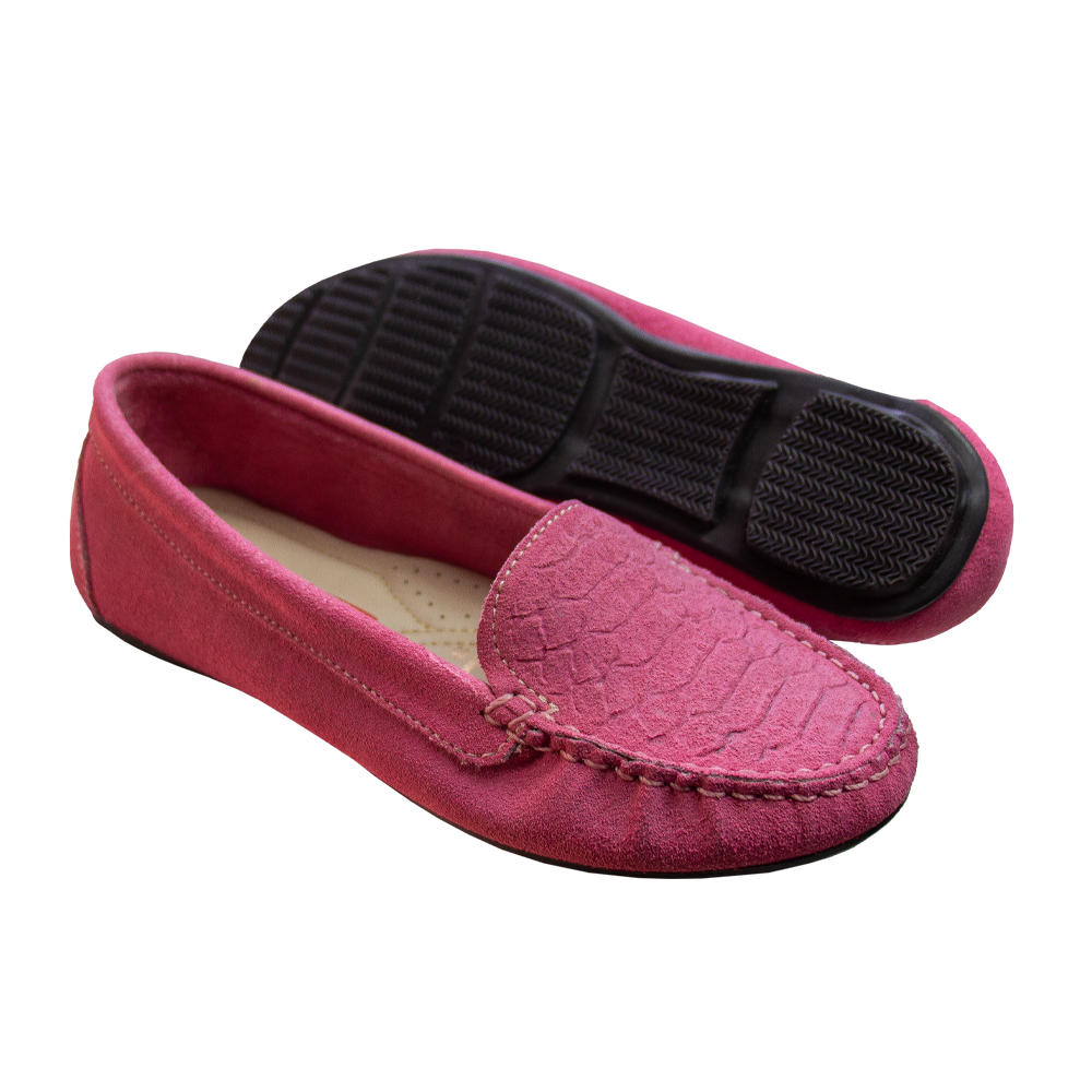 MOCASIN ESTER II GAMUZA ROSADO - VALE ARCO NEGRO
