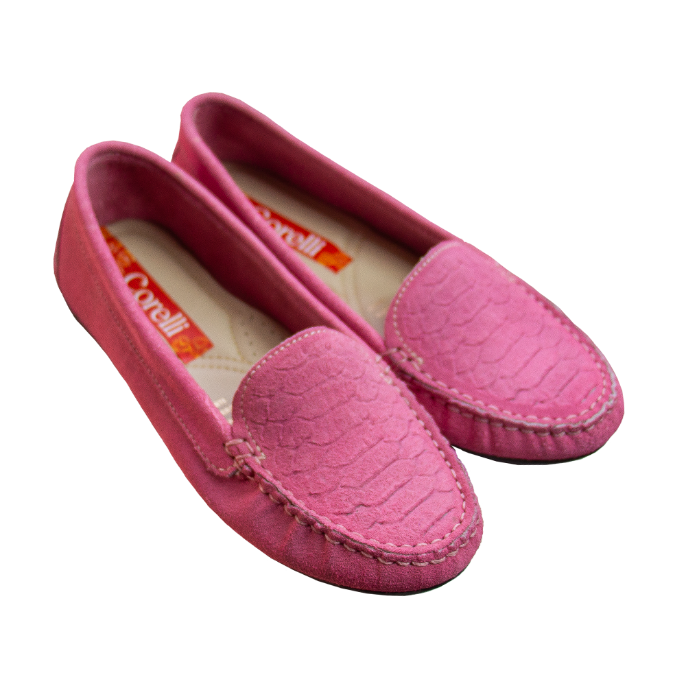 MOCASIN ESTER II GAMUZA ROSADO - VALE ARCO NEGRO