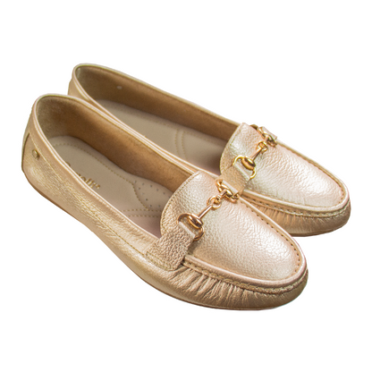 MOCASIN CHATO GUCCI FOIL EPSON  PLATINO