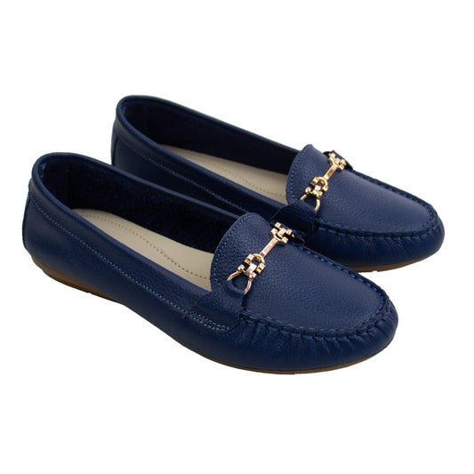 MOCASIN CHATO  LAURA    AZUL