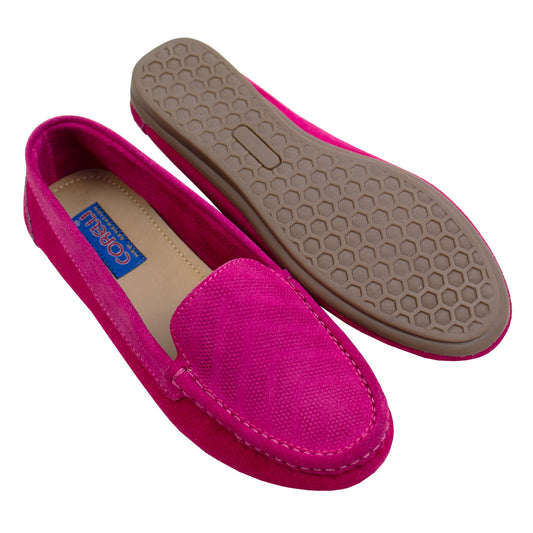 MOCASIN CHATO  KATE II GAMUZA  FUCSIA -DJ TOFE