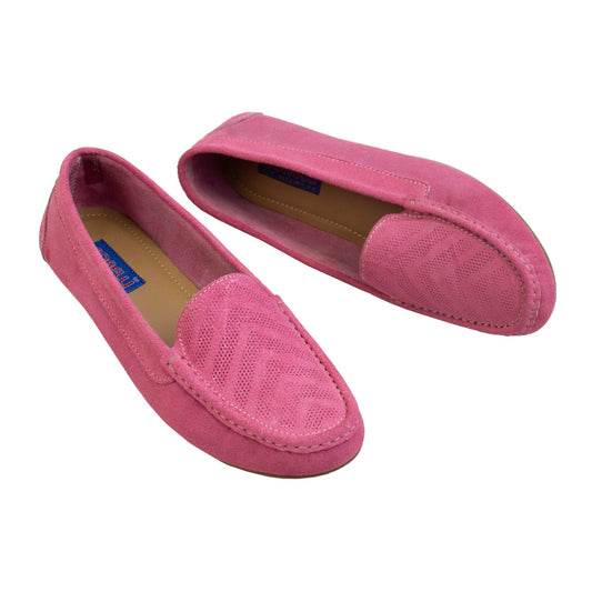 MOCASIN CHATO  KATE II GAMUZA  ROSADO-CAUCHO TOFE