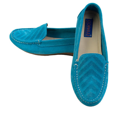 MOCASIN CHATO  KATE II GAMUZA TURQUEZA