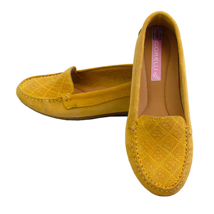 MOCASIN CHATO  CLEO GAMUZA  MOSTAZA-