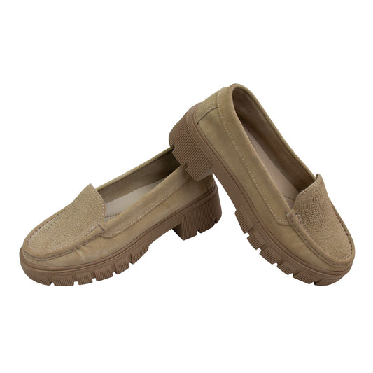 MOCASIN CHATO  PALOMA  GAMUZA  ARENA-CHUNKY TOFE