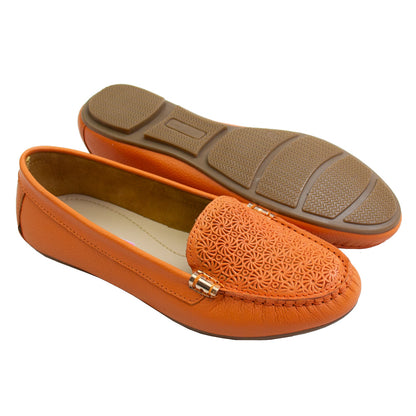 MOCASIN CHATO PAULA II NARANJA