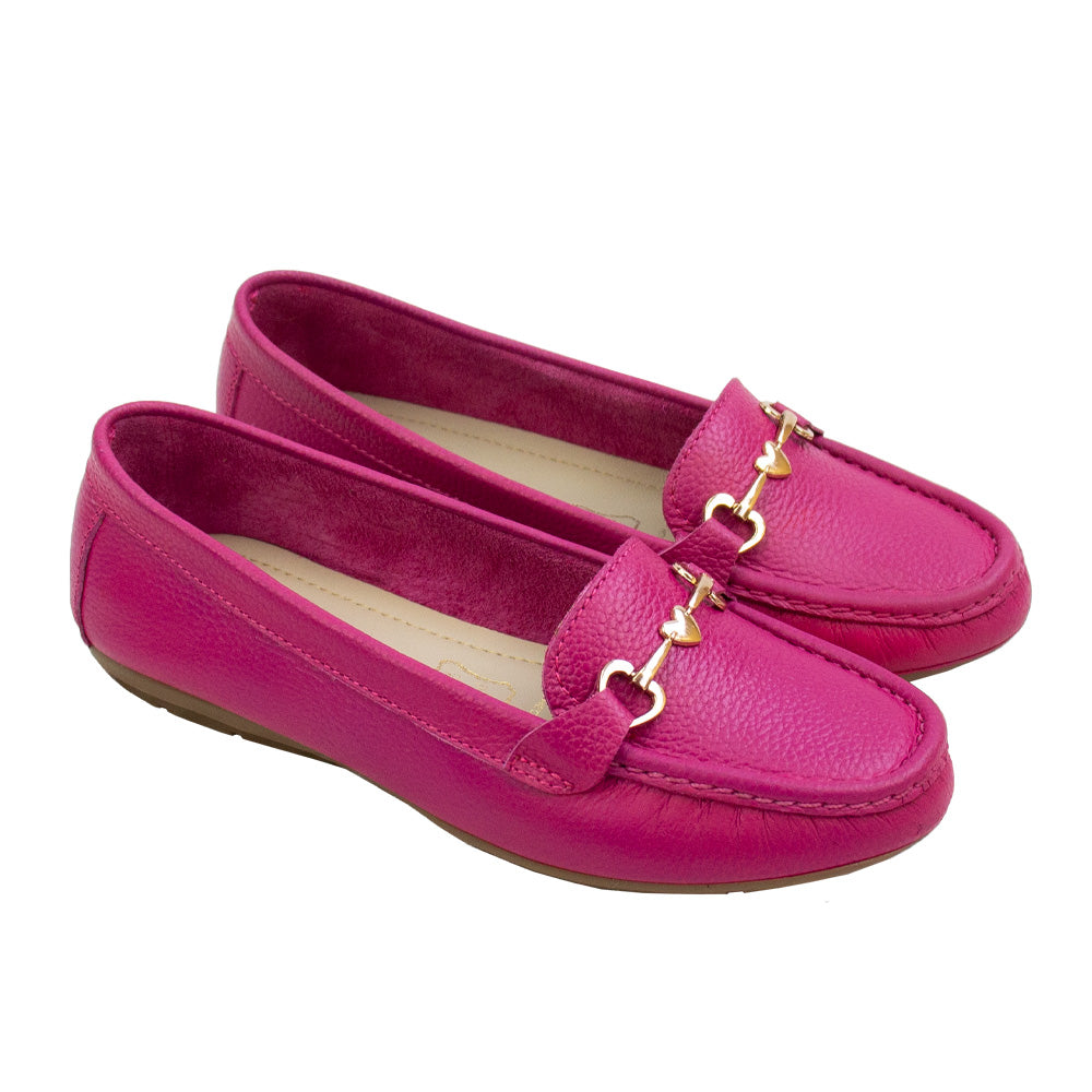 MOCASIN CHATO LOVE  FUCSIA