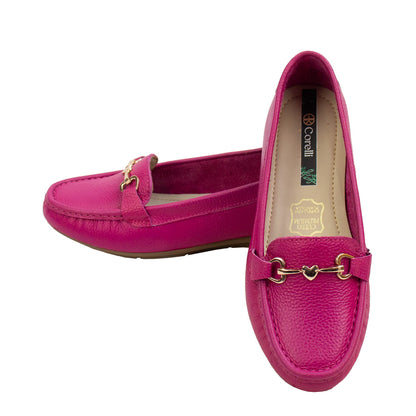 MOCASIN CHATO LOVE  FUCSIA