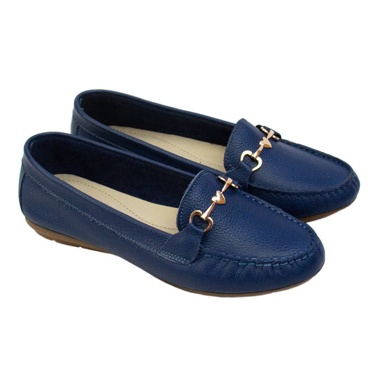MOCASIN CHATO LOVE  AZUL