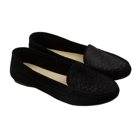 MOCASIN ESTER II   GAMUZA  NEGRO
