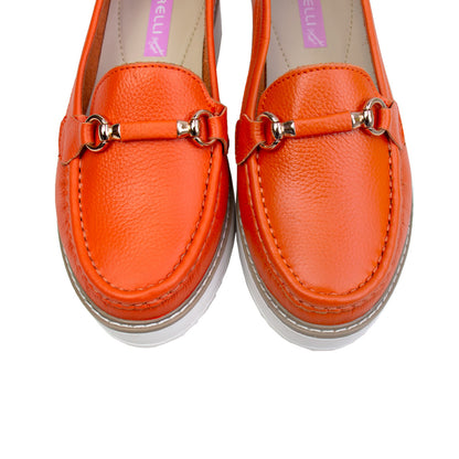 MOCASIN PLATAFORMA  DANIELA  NARANJA