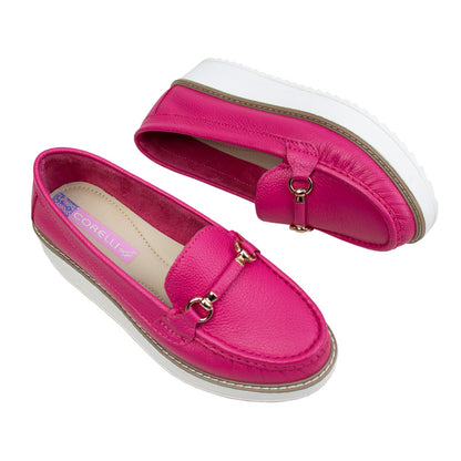 MOCASIN PLATAFORMA  DANIELA FUCSIA