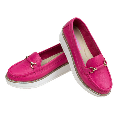 MOCASIN PLATAFORMA  DANIELA FUCSIA