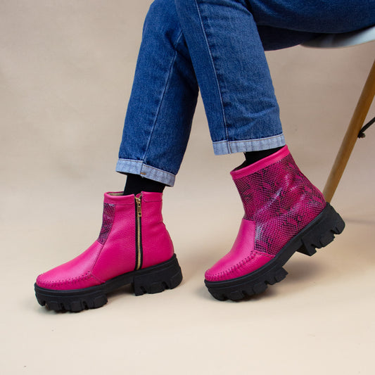 BOTIN  HELENA   FUCSIA -PITON FUCSIA