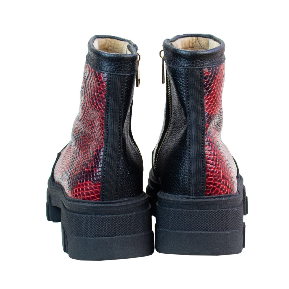 BOTIN  HELENA   NEGRO -PITON ROJO