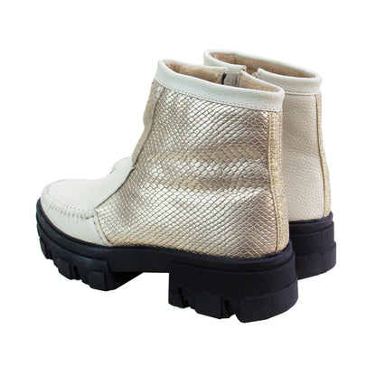 BOTIN  HELENA  VAINILLA-PITON PLATINO