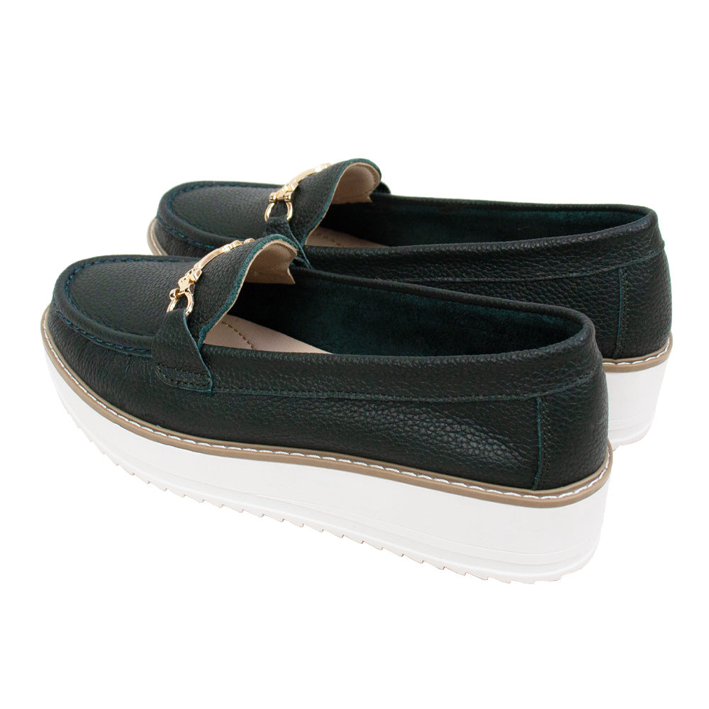 MOCASIN  PLATAFORMA VICKY  VERDE BOTE