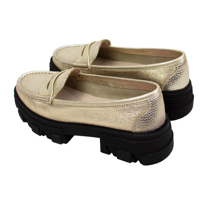 MOCASIN CHUNKY PLATAFORMA  ITALIA  FOLIA   PLATINO