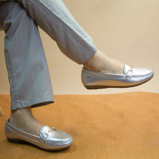 MOCASIN CHATO LOVE  PLATA