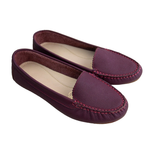 MOCASIN CHATO PUNTOS VINO