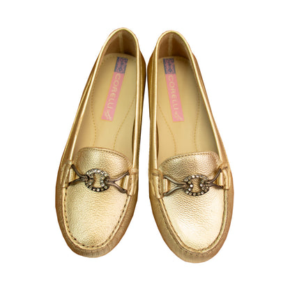 MOCASIN CHATO CORBATA  PLATINO