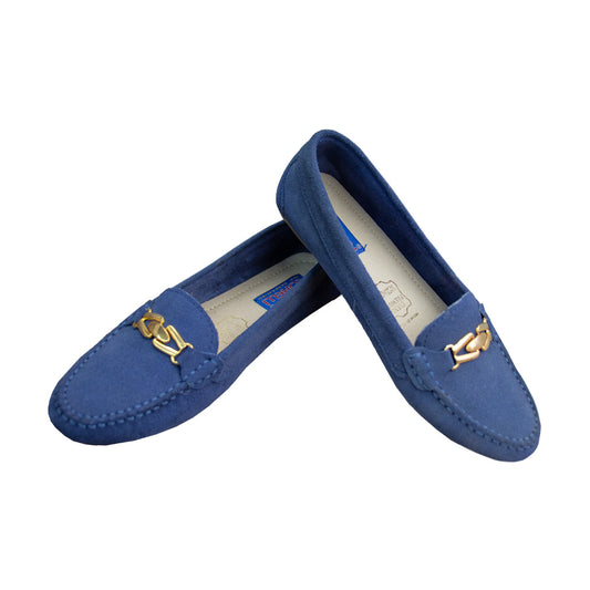 MOCASIN CHATO GAMUZA CADENA ACERO - DJ TOFFE