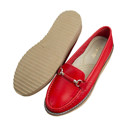 MOCASIN PLATAFORMA  DANIELA  ROJO-TOFE
