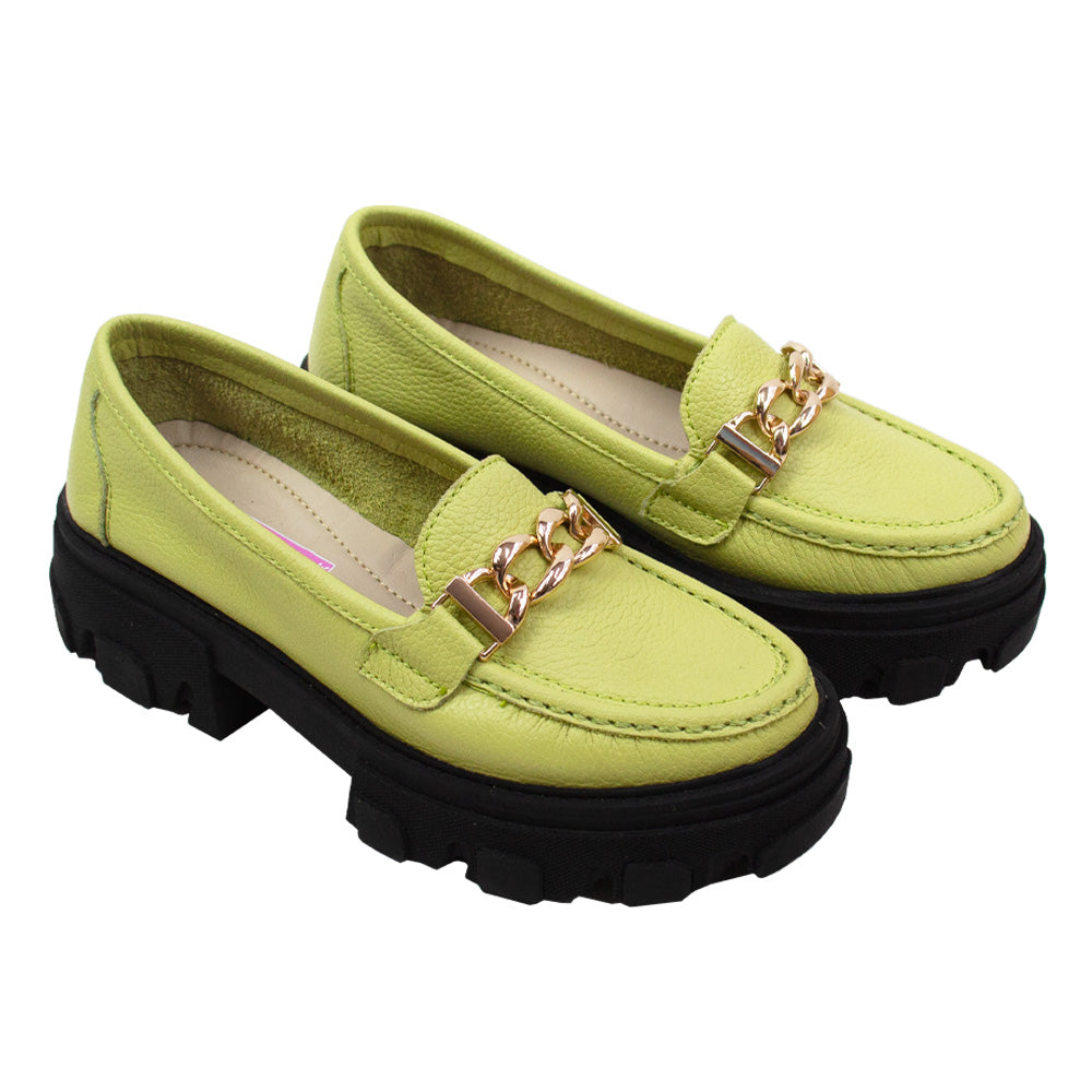 MOCASIN CHUNKY PLATAFORMA  PARIS  LIMON