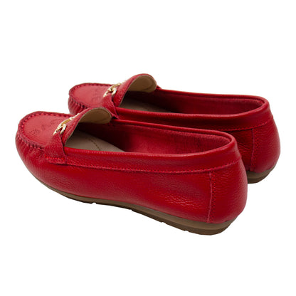 MOCASIN CHATO LOVE  ROJO VIVO