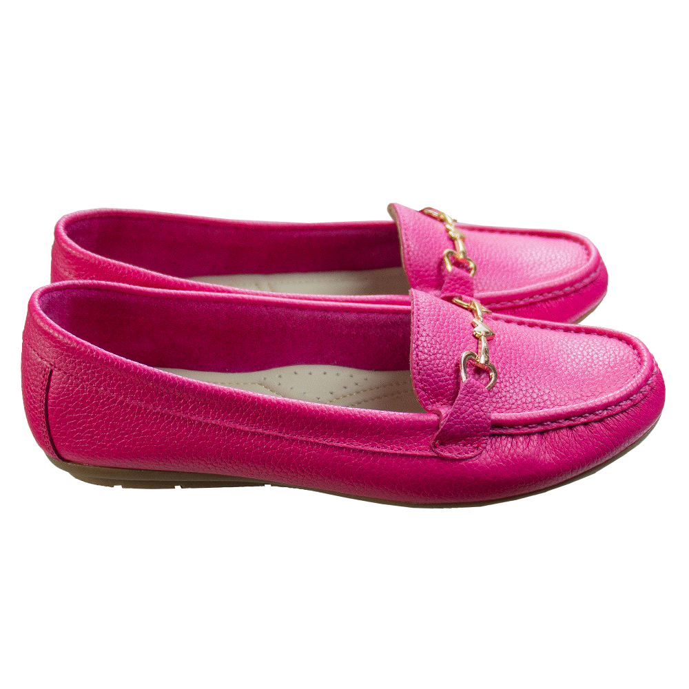 MOCASIN CHATO LOVE FUCSIA
