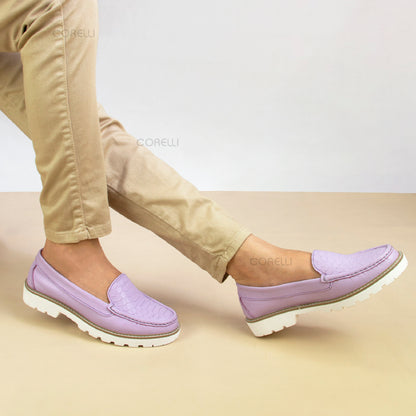 MOCASIN PLATAFORMA ESTER LILA