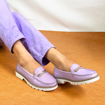 MOCASIN PLATAFORMA  CHIARA  LILA