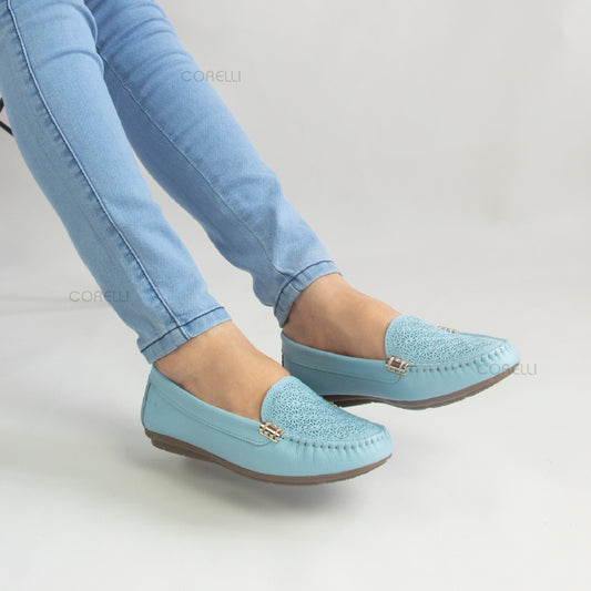 MOCASIN CHATO PAULA II CIELO