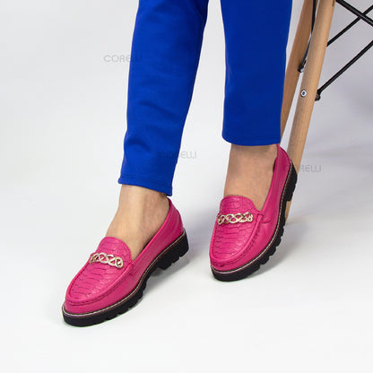 MOCASIN PLATAFORMA  CHIARA   FUSCIA