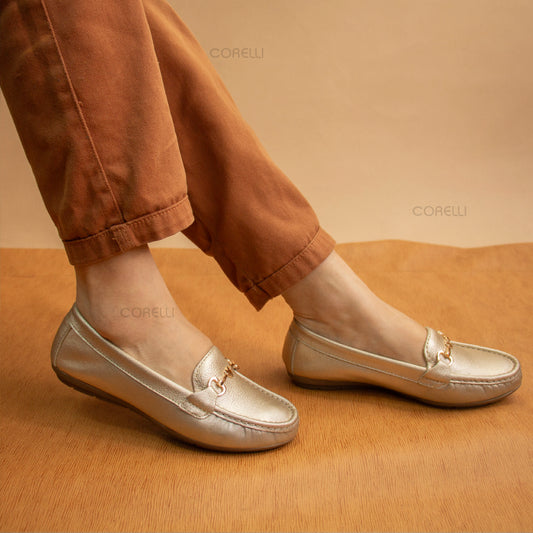MOCASIN CHATO LOVE  PLATINO