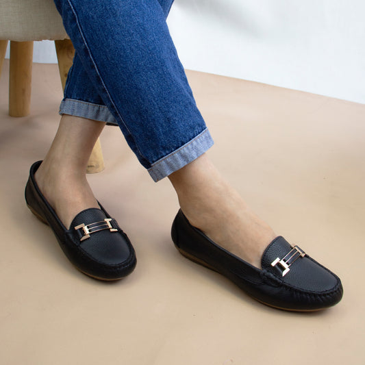 MOCASIN CHATO  MERY  NEGRO