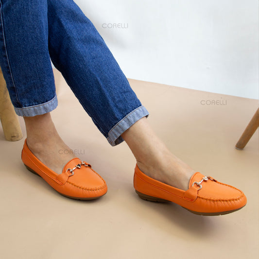 MOCASIN CHATO LOVE  NARANJA