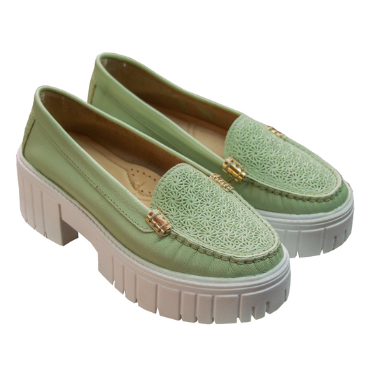 MOCASIN PAULA II MENTA - CHUNKY BLANCO