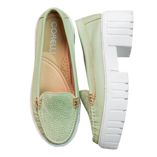 MOCASIN PAULA II MENTA - CHUNKY BLANCO
