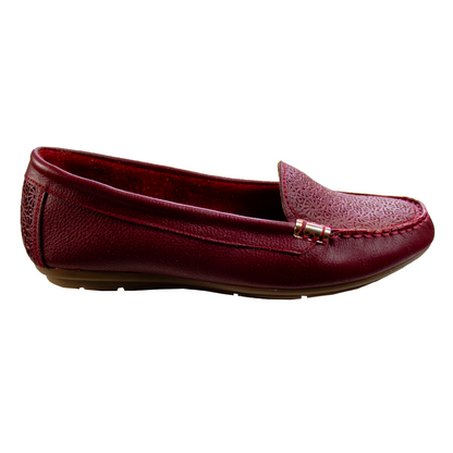 MOCASIN CHATO PAULA II ROJO VINO