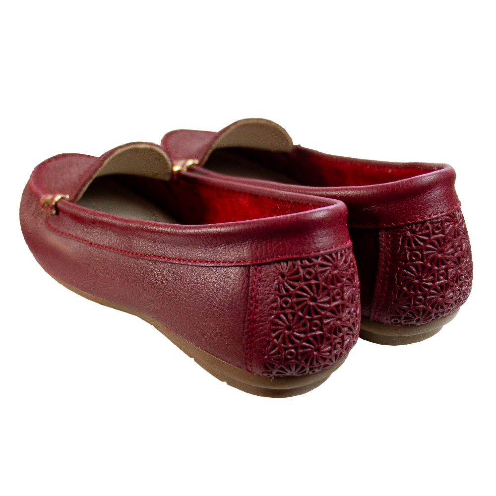MOCASIN CHATO PAULA II ROJO VINO