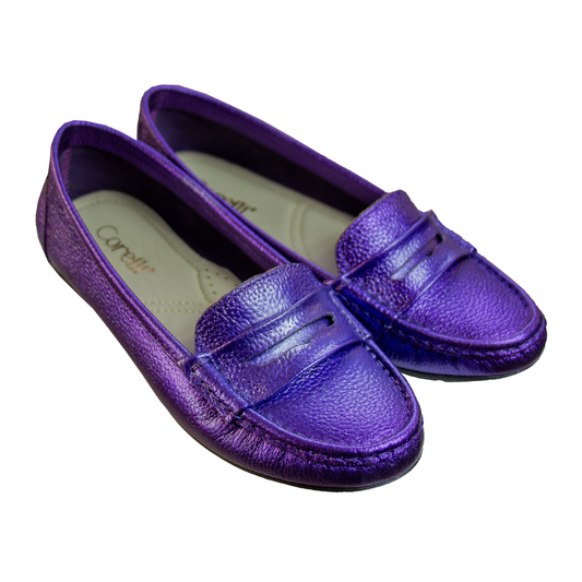 MOCASIN CHATO PRINTS FOLIA MORADO