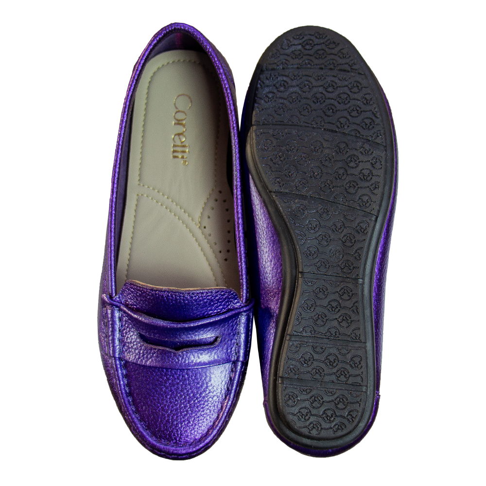 MOCASIN CHATO PRINTS FOLIA MORADO