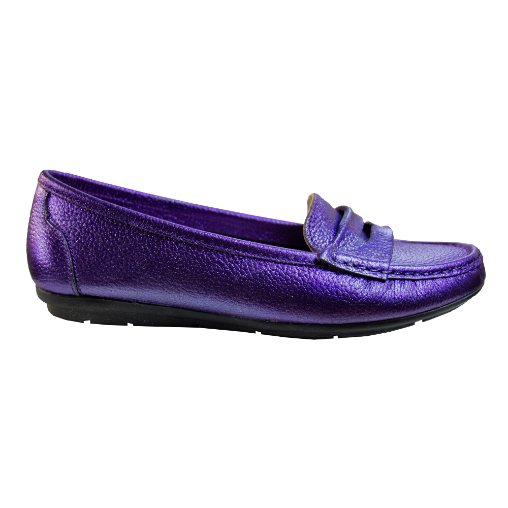 MOCASIN CHATO PRINTS FOLIA MORADO