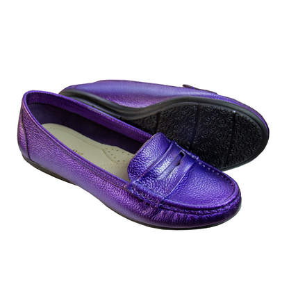 MOCASIN CHATO PRINTS FOLIA MORADO